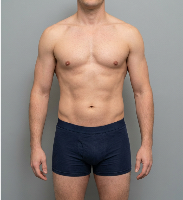 Männerbauch nachher