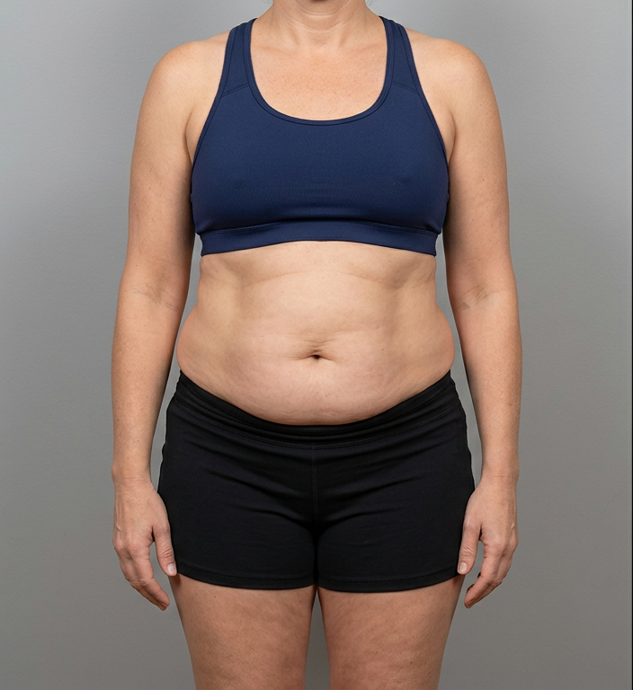 Bauch kräftig vorher