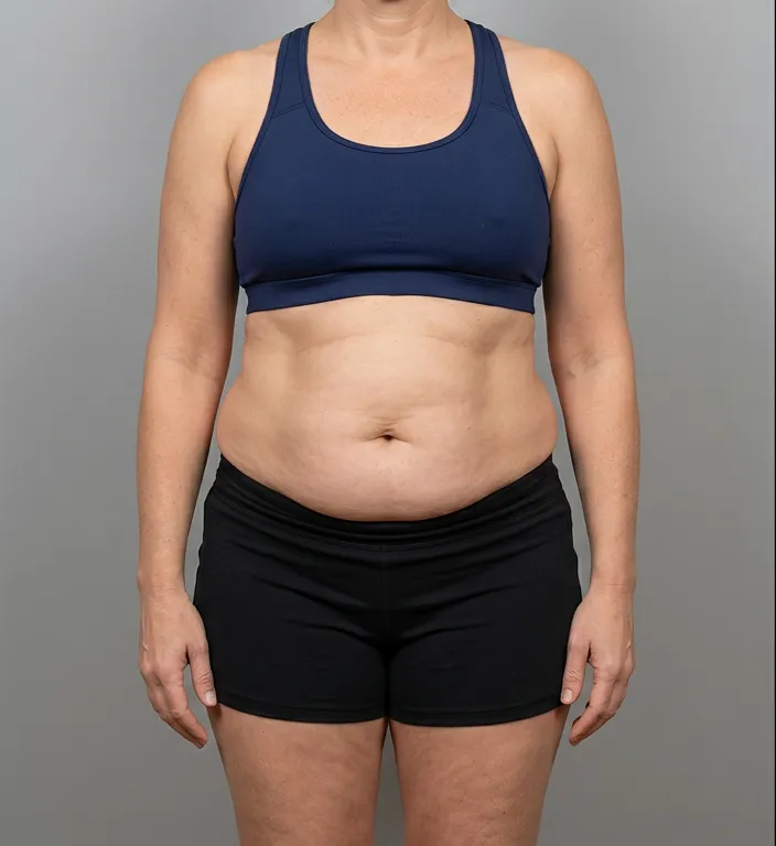 Bauch kräftig vorher